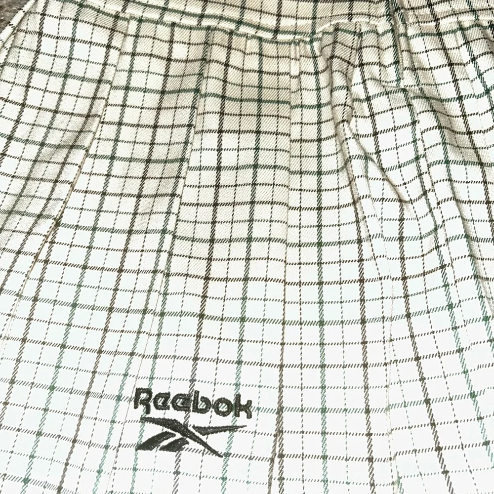 H&M Reebok Checkered Skirt with Elastic Waist